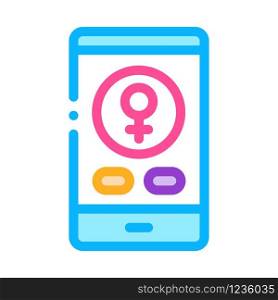 Phone Call Female Icon Vector. Outline Phone Call Female Sign. Isolated Contour Symbol Illustration. Phone Call Female Icon Vector Outline Illustration