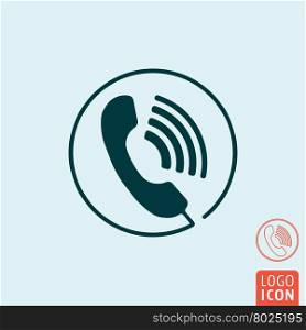 Phone call icon. Phone call symbol. Phone ring isolated. Vector illustration. Phone call icon isolated
