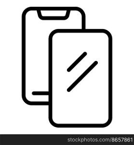 Phone case icon outline vector. Mobile cover. Cell device. Phone case icon outline vector. Mobile cover
