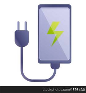 Phone charger icon. Cartoon of phone charger vector icon for web design isolated on white background. Phone charger icon, cartoon style