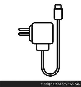 Phone charger icon outline vector. Charge battery. Mobile usb. Phone charger icon outline vector. Charge battery