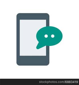 phone chat, icon on isolated background