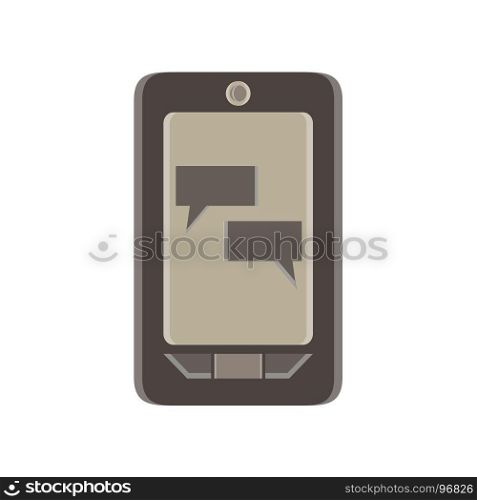 Phone chat message mobile vector text screen illustration flat icon internet