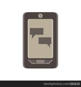 Phone chat message mobile vector text screen illustration flat icon internet
