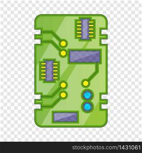 Phone circuit board icon. Cartoon illustration of phone circuit board vector icon for web design. Phone circuit board icon, cartoon style