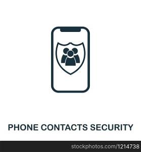 Phone Contacts Security icon. Flat style icon design. UI. Illustration of phone contacts security icon. Pictogram isolated on white. Ready to use in web design, apps, software, print. Phone Contacts Security icon. Flat style icon design. UI. Illustration of phone contacts security icon. Pictogram isolated on white. Ready to use in web design, apps, software, print.