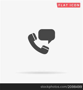 Phone Conversation flat vector icon. Hand drawn style design illustrations.. Phone Conversation flat vector icon