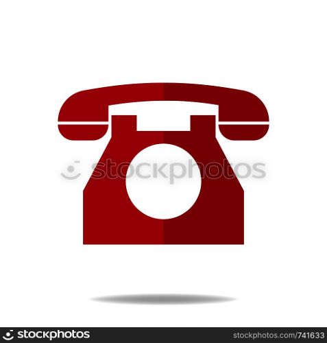 Phone. Flat style icon of utilities. Symbol of telephone. Clean and modern vector illustration for design, web.