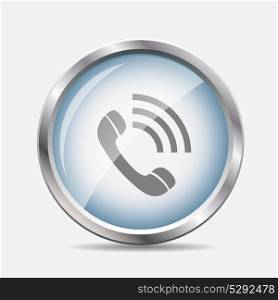 Phone Glossy Icon Isolated Vector Illustration. EPS10. Phone Glossy Icon Vector Illustration