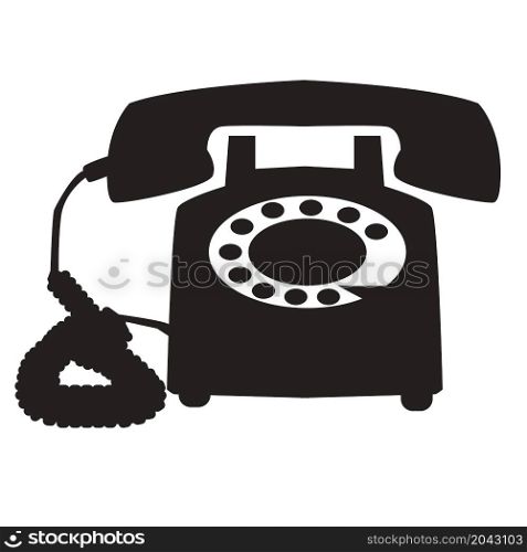 Phone icon on white background. Old Phone sign. flat style.