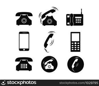 phone icon set vector illustration design template
