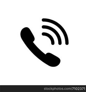 Phone icon symbol of call telephone with waves isolated on white background. EPS 10. Phone icon symbol of call telephone with waves isolated on white background.