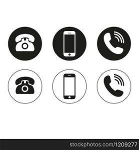 Phone icon vector. Call icon vector. mobile phone smartphone device gadget. telephone icon.