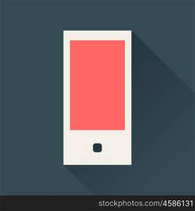 Phone in flat style. Vector illustration
