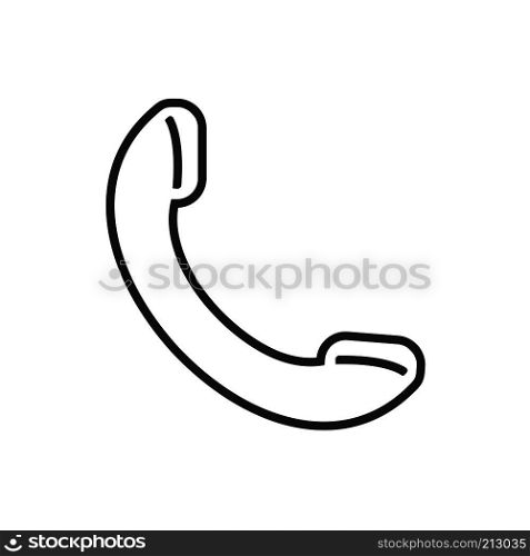 Phone line icon on a white background. Vector illustration