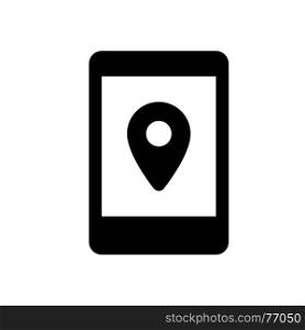 phone location, icon on isolated background