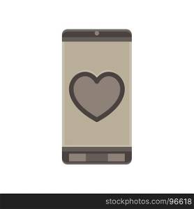 Phone love vector couple day heart mobile illustration cartoon cellphone design isolated flat
