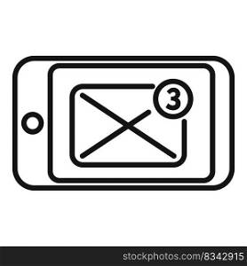 Phone mail icon outline vector. Online smart. Sofa banking. Phone mail icon outline vector. Online smart