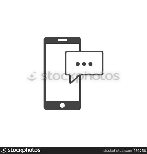 Phone message graphic design template vector isolated illustration. Phone message graphic design template vector illustration