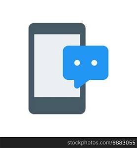 phone message, icon on isolated background