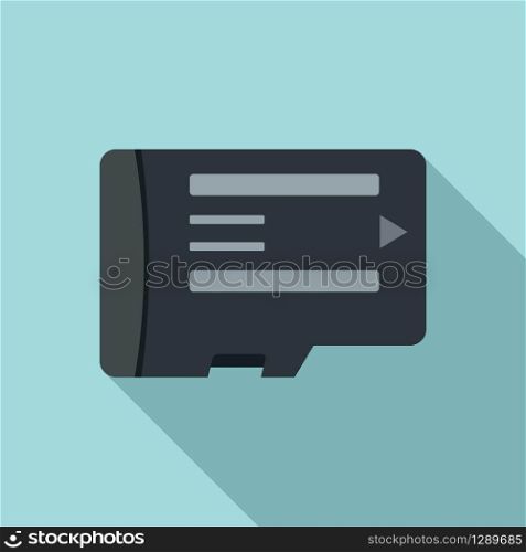 Phone micro sd card icon. Flat illustration of phone micro sd card vector icon for web design. Phone micro sd card icon, flat style