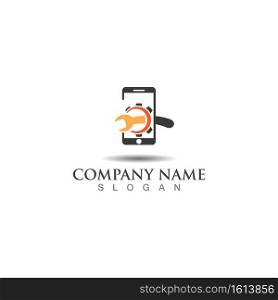 Phone mobile services creative icon modern logo Vector template
