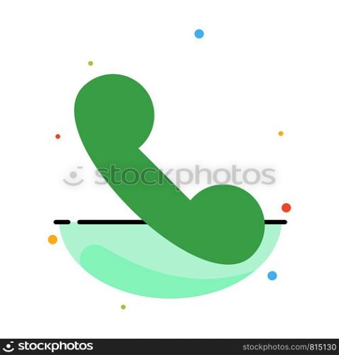 Phone, Mobile, Telephone, Call Abstract Flat Color Icon Template