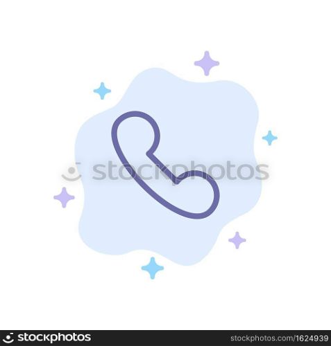 Phone, Mobile, Telephone, Call Blue Icon on Abstract Cloud Background