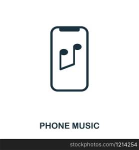 Phone Music icon. Flat style icon design. UI. Illustration of phone music icon. Pictogram isolated on white. Ready to use in web design, apps, software, print. Phone Music icon. Flat style icon design. UI. Illustration of phone music icon. Pictogram isolated on white. Ready to use in web design, apps, software, print.
