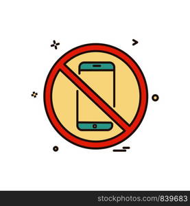 Phone not allowed icon design vector