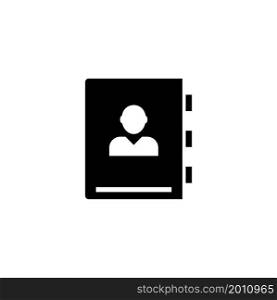 Phone or Address Book, Contact Notebook. Flat Vector Icon illustration. Simple black symbol on white background. Address Book, Contact Notebook sign design template for web and mobile UI element. Phone or Address Book, Contact Notebook. Flat Vector Icon illustration. Simple black symbol on white background. Address Book, Contact Notebook sign design template for web and mobile UI element.