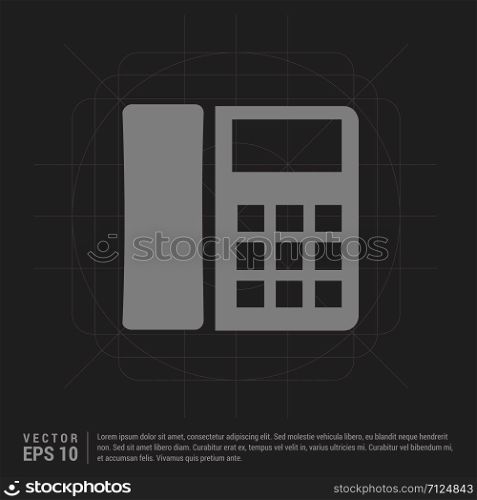 Phone pictogram icon - Black Creative Background - Free vector icon