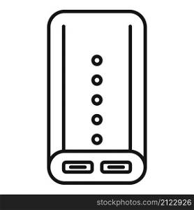 Phone power bank icon outline vector. Mobile battery. Portable charger. Phone power bank icon outline vector. Mobile battery