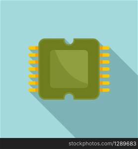 Phone processor icon. Flat illustration of phone processor vector icon for web design. Phone processor icon, flat style