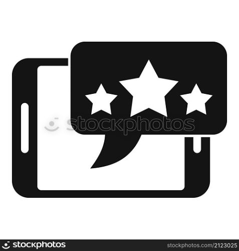 Phone product review icon simple vector. Online customer. App feedback. Phone product review icon simple vector. Online customer