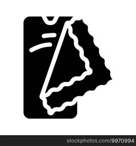 phone rag glyph icon vector. phone rag sign. isolated contour symbol black illustration. phone rag glyph icon vector illustration flat