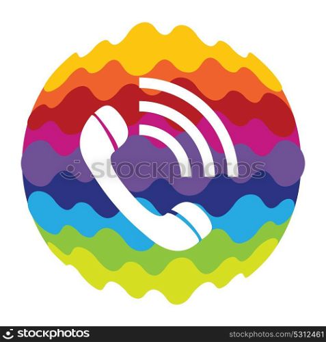Phone Rainbow Color Icon for Mobile Applications and Web Vector Illustration EPS10. Phone Rainbow Color Icon for Mobile Applications and Web Vector