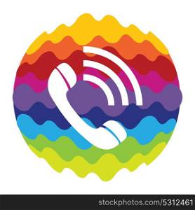 Phone Rainbow Color Icon for Mobile Applications and Web Vector Illustration EPS10. Phone Rainbow Color Icon for Mobile Applications and Web Vector