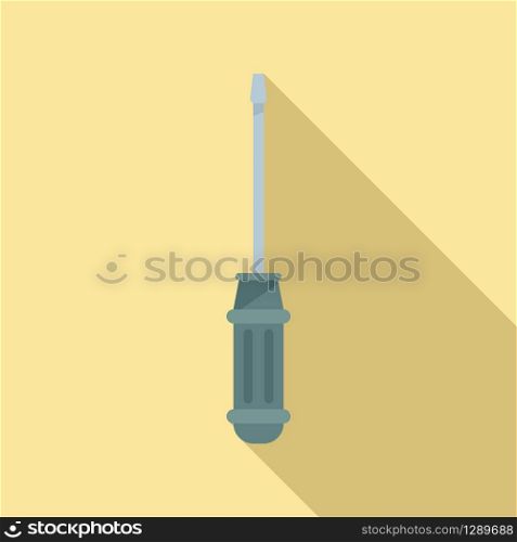 Phone repair screwdriver icon. Flat illustration of phone repair screwdriver vector icon for web design. Phone repair screwdriver icon, flat style