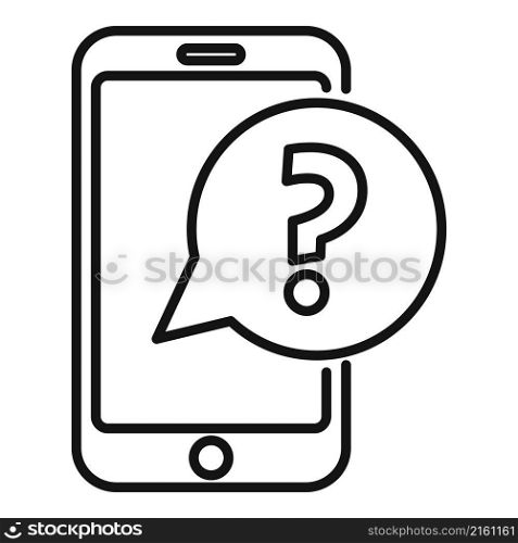 Phone request icon outline vector. Online form. Password screen. Phone request icon outline vector. Online form