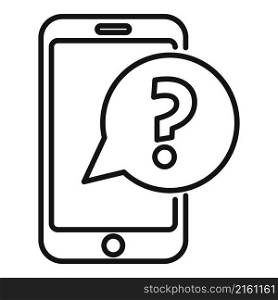 Phone request icon outline vector. Online form. Password screen. Phone request icon outline vector. Online form