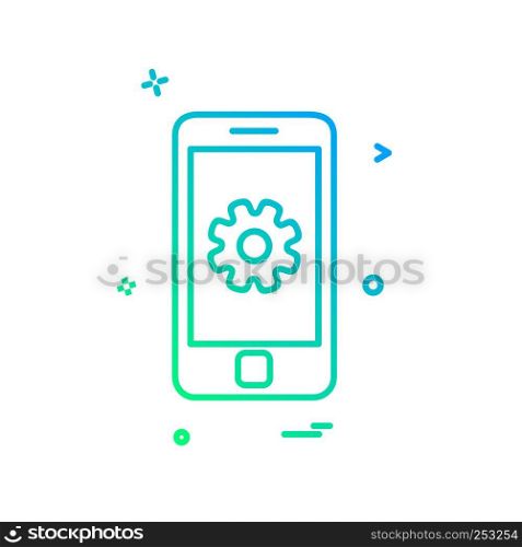 Phone Setting icon design vector