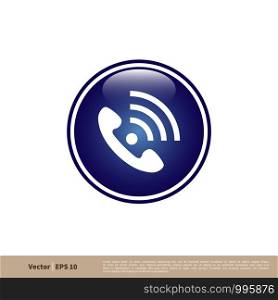 Phone Signal Wi-Fi Signage Icon Vector Logo Template Illustration Design. Vector EPS 10.