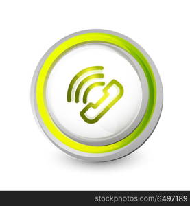 Phone support call center button. Phone support call center button, web icon design