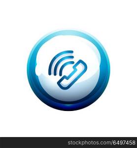 Phone support call center button. Phone support call center button, web icon design