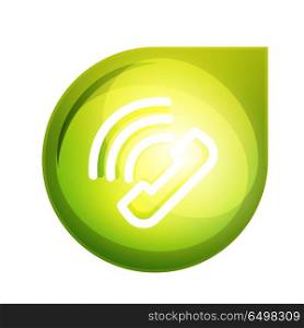Phone support call center button. Phone support call center button, web icon design
