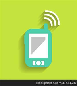 Phone / tablet communication icon modern flat design