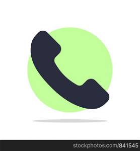Phone, Telephone, Call Abstract Circle Background Flat color Icon