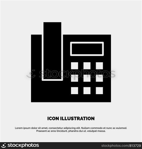 Phone, Telephone, Call solid Glyph Icon vector