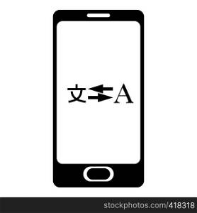 Phone translation icon. Simple illustration of phone translation vector icon for web. Phone translation icon, simple style